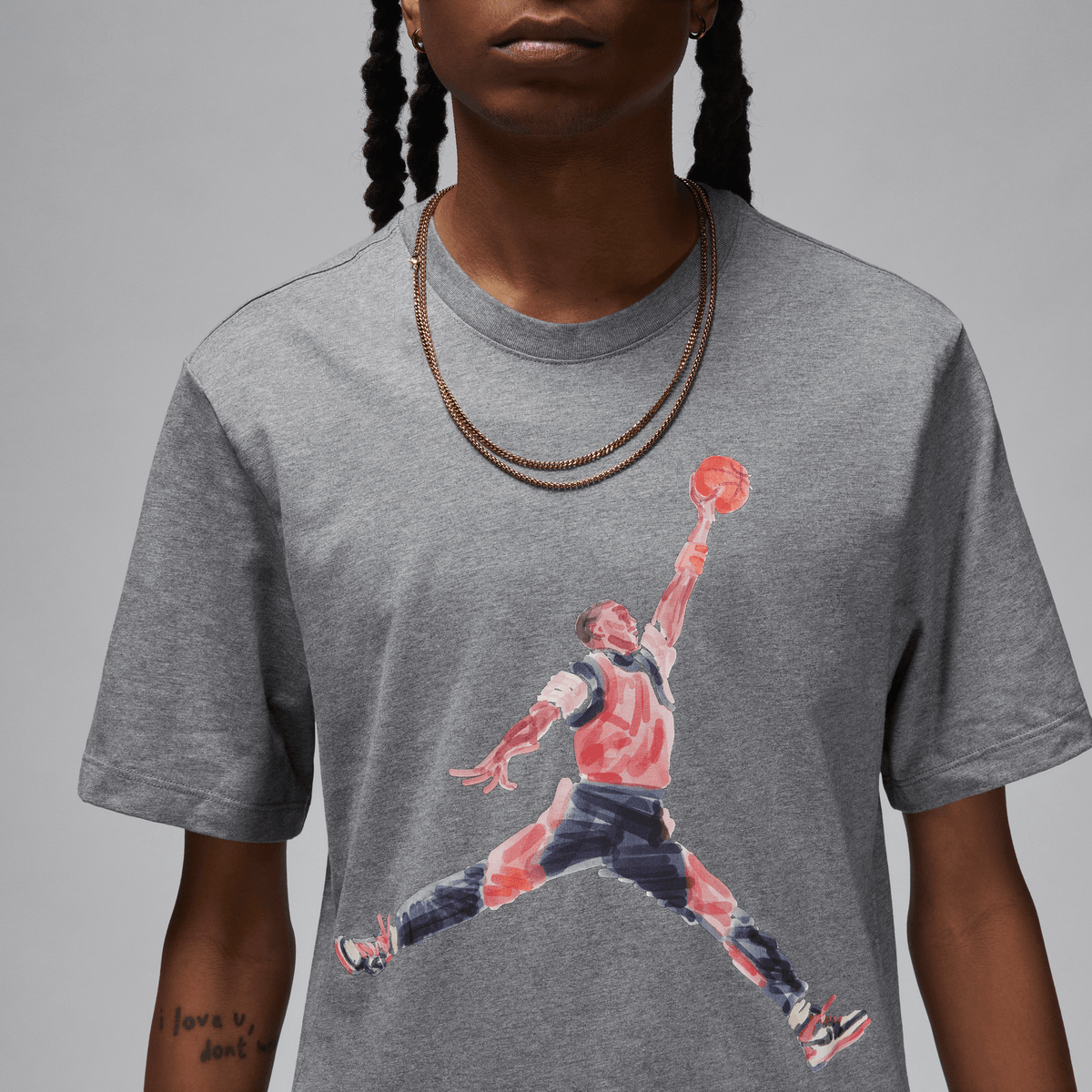 Jordan Brand Men's T-Shirt Carbon Heather – FN5980-091-S – product view 4