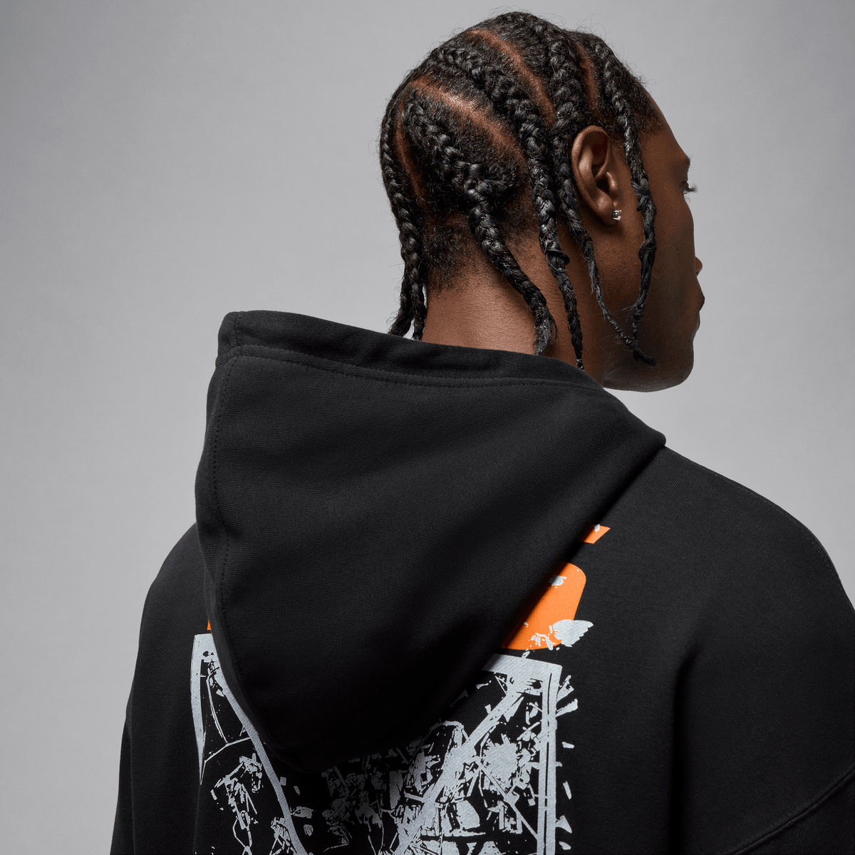 Jordan Brooklyn Men's Oversized Pullover Hoodie Black/Starfish – IF5853-010-S – product view 4