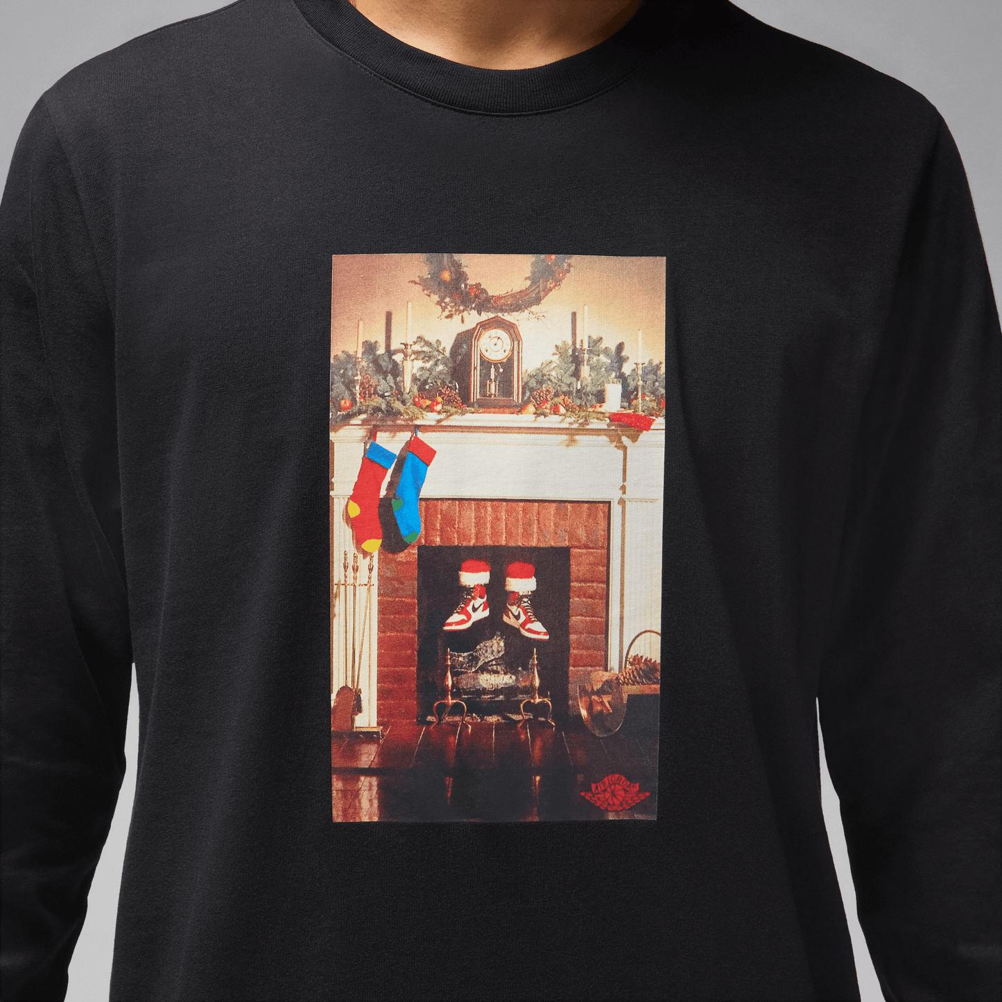 Jordan Jumpman Chimney Men's Long-Sleeve T-Shirt Black/White – CV1745-010-XS – product view 5