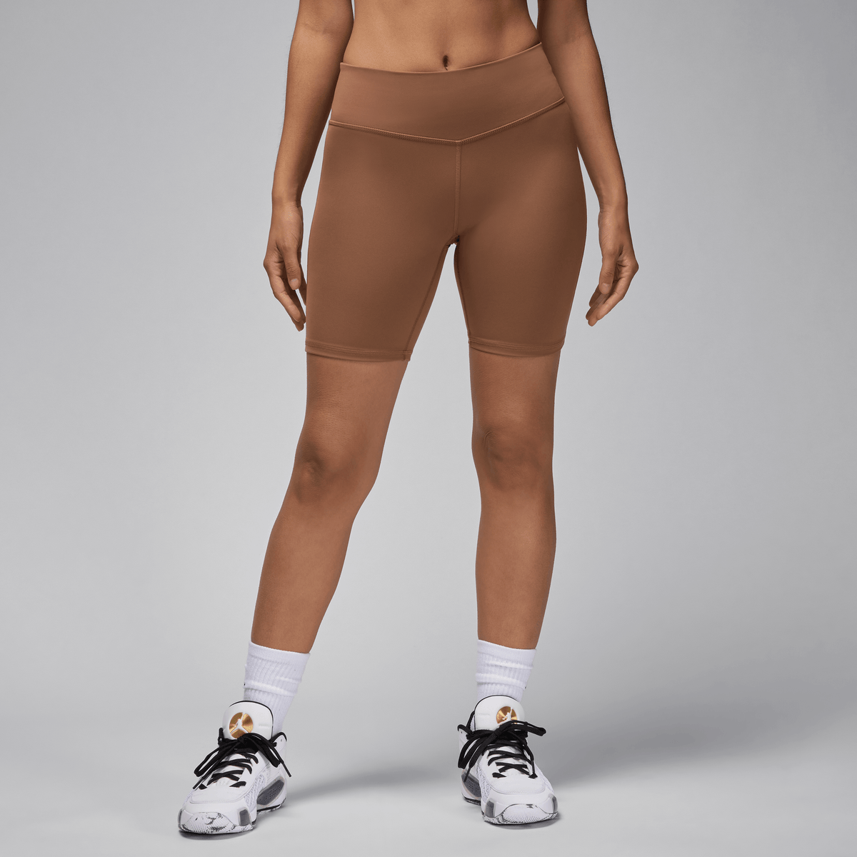 Jordan Sport Women's High-Waisted 7" Bike Shorts Archaeo Brown/White – FN7325-223-XS – product image