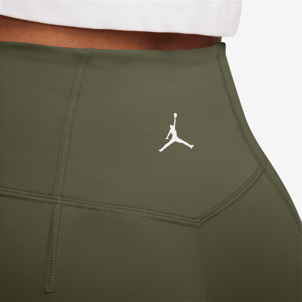 Jordan Sport Women's High-Waisted 7" Bike Shorts Medium Olive/White – FN7325-222-XS – product view 4