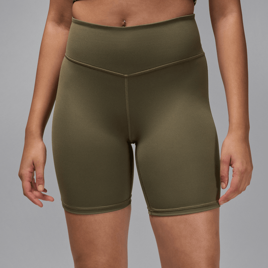 Jordan Sport Women's High-Waisted 7" Bike Shorts Medium Olive/White – FN7325-222-XS – product view 2