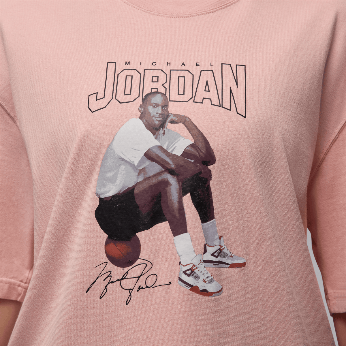 Jordan Women's Oversized Graphic T-Shirt Pink Glaze – FN5703-607-XS – product view 4