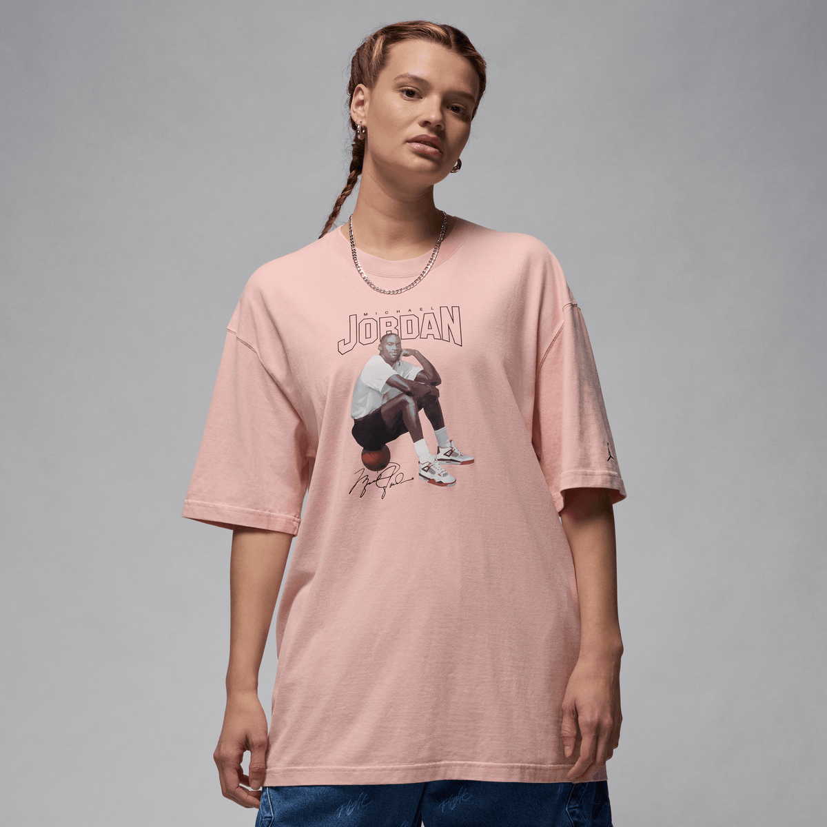 Jordan Women's Oversized Graphic T-Shirt Pink Glaze – FN5703-607-XS – product image