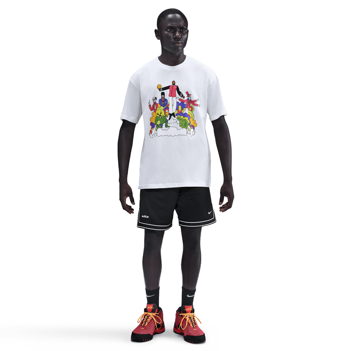 LeBron 'Heat Wave' Men's Basketball T-shirt White – IH8570-100-S – product image
