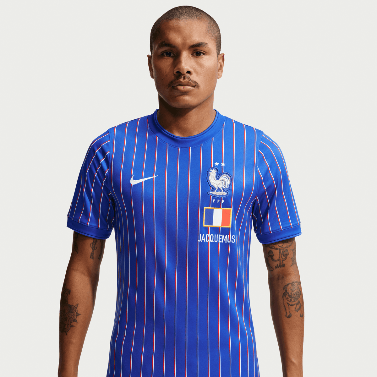 Nike x Jacquemus x France Pre Match Jersey Blue Stripe – IH1674-480-L – product view 3