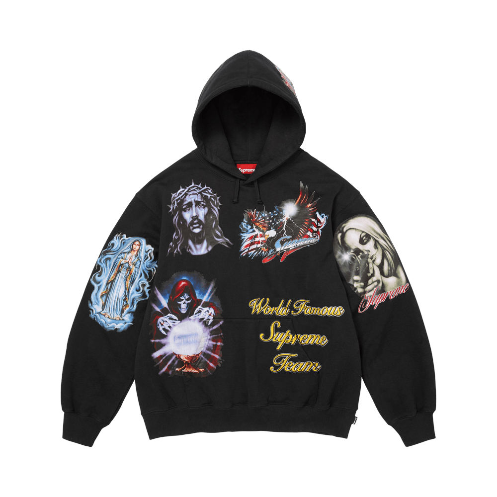 Supreme Stickers Hooded Sweatshirt Black – FW26SW67-BLACK-S – product image