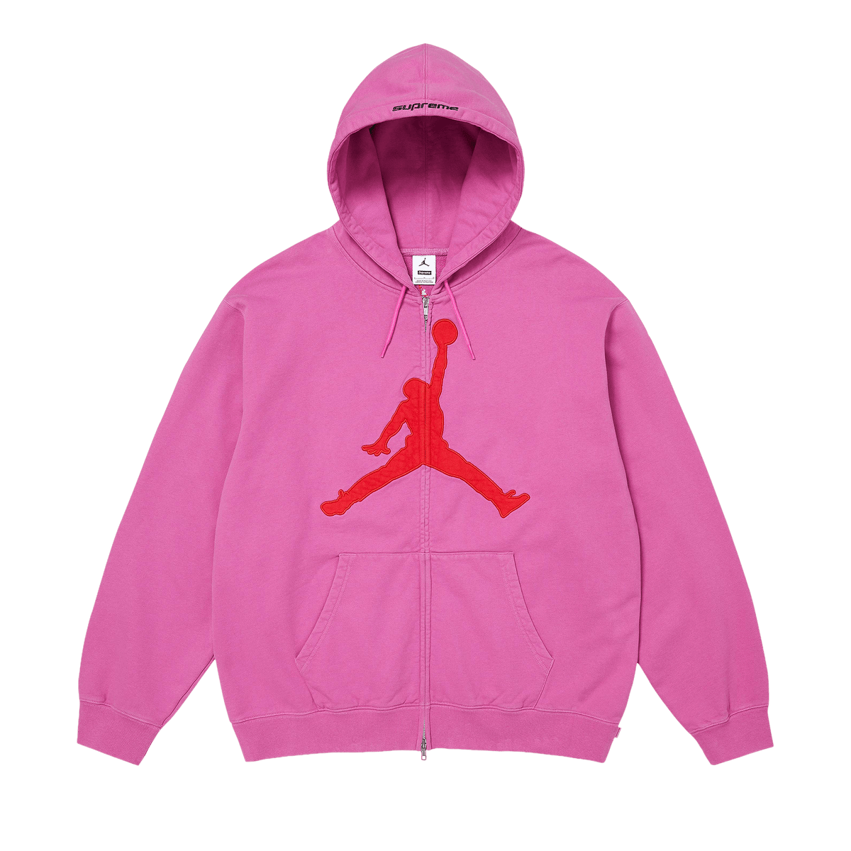 Supreme x Jordan Zip Up Hooded Sweatshirt 'Pink' – SS26SW24-PINK-M – product image