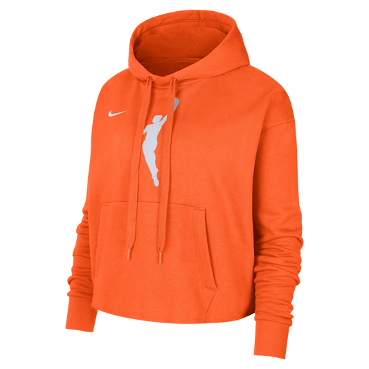 Team 13 Courtside Women's Nike WNBA Cropped Pullover Hoodie Brilliant Orange/Brilliant Orange/White – DV6450-820-S – product view 2