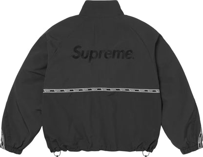 Supreme Logo Taping Track Jacket – Black