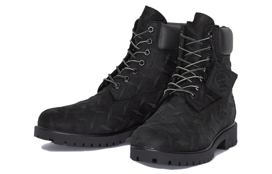 Supreme x Timberland 6 Inch Premium Waterproof Boot Embossed Diamond Plate Black
