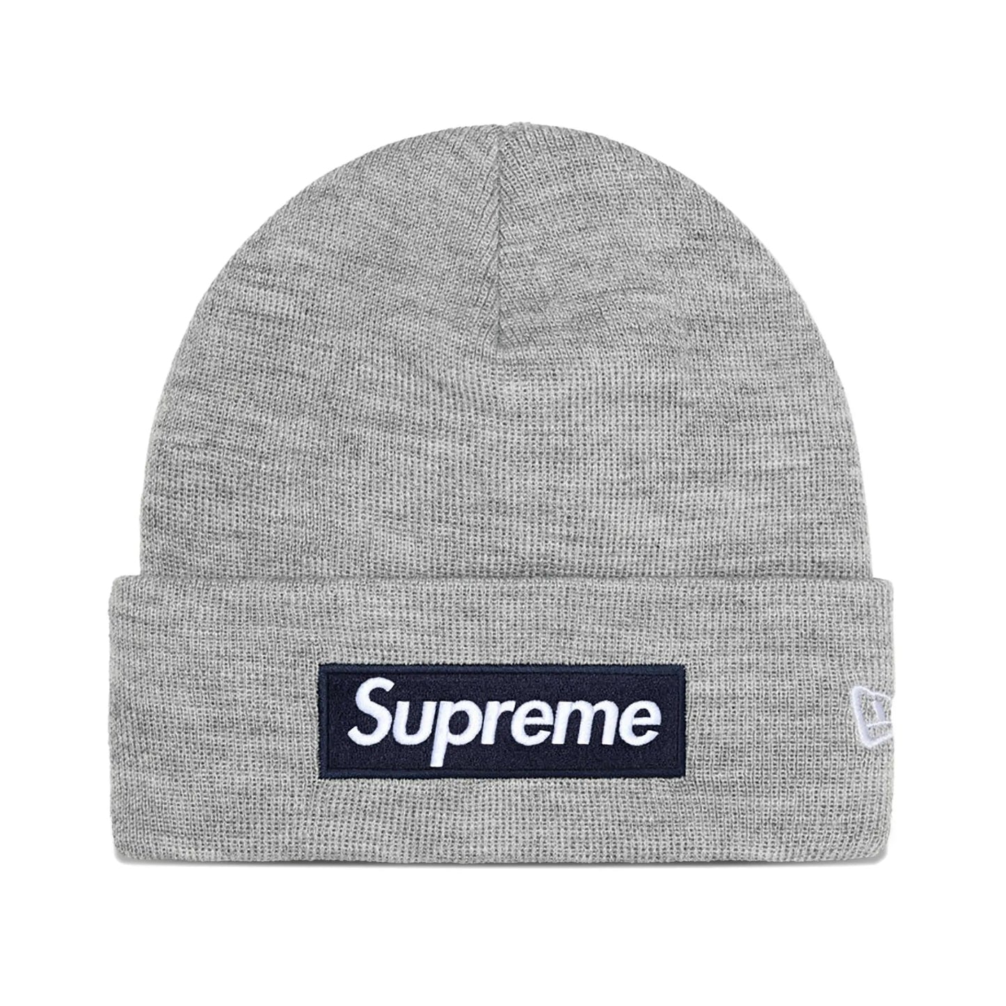 Supreme New Era Box Logo Beanie 'Heather Grey'