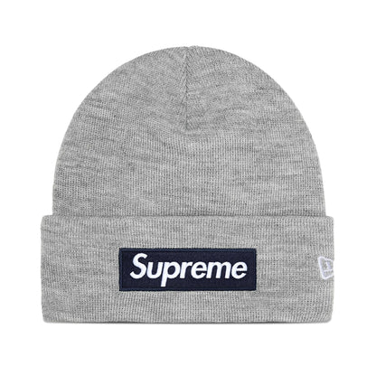 Supreme New Era Box Logo Beanie 'Heather Grey'