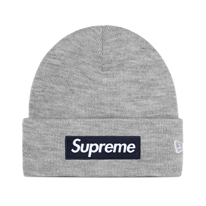 Supreme New Era Box Logo Beanie 'Heather Grey'