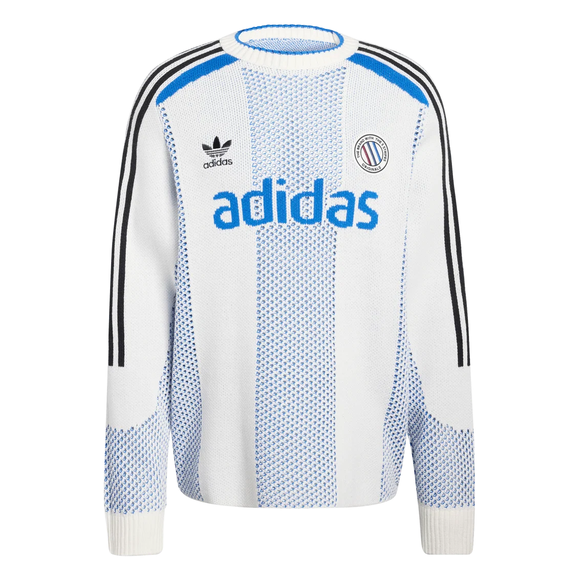 adidas Adicolor Blokecore Lightweight Pullover – White / Blue
