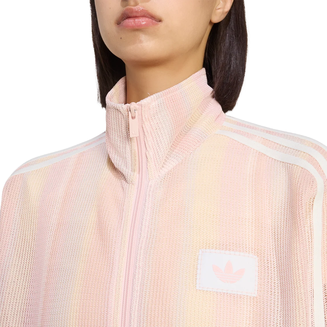 Adidas Originals Summer Glow Knitted Firebird Track Top Pink