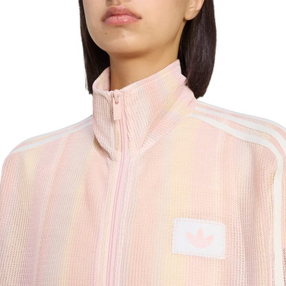 Adidas Originals Summer Glow Knitted Firebird Track Top Pink