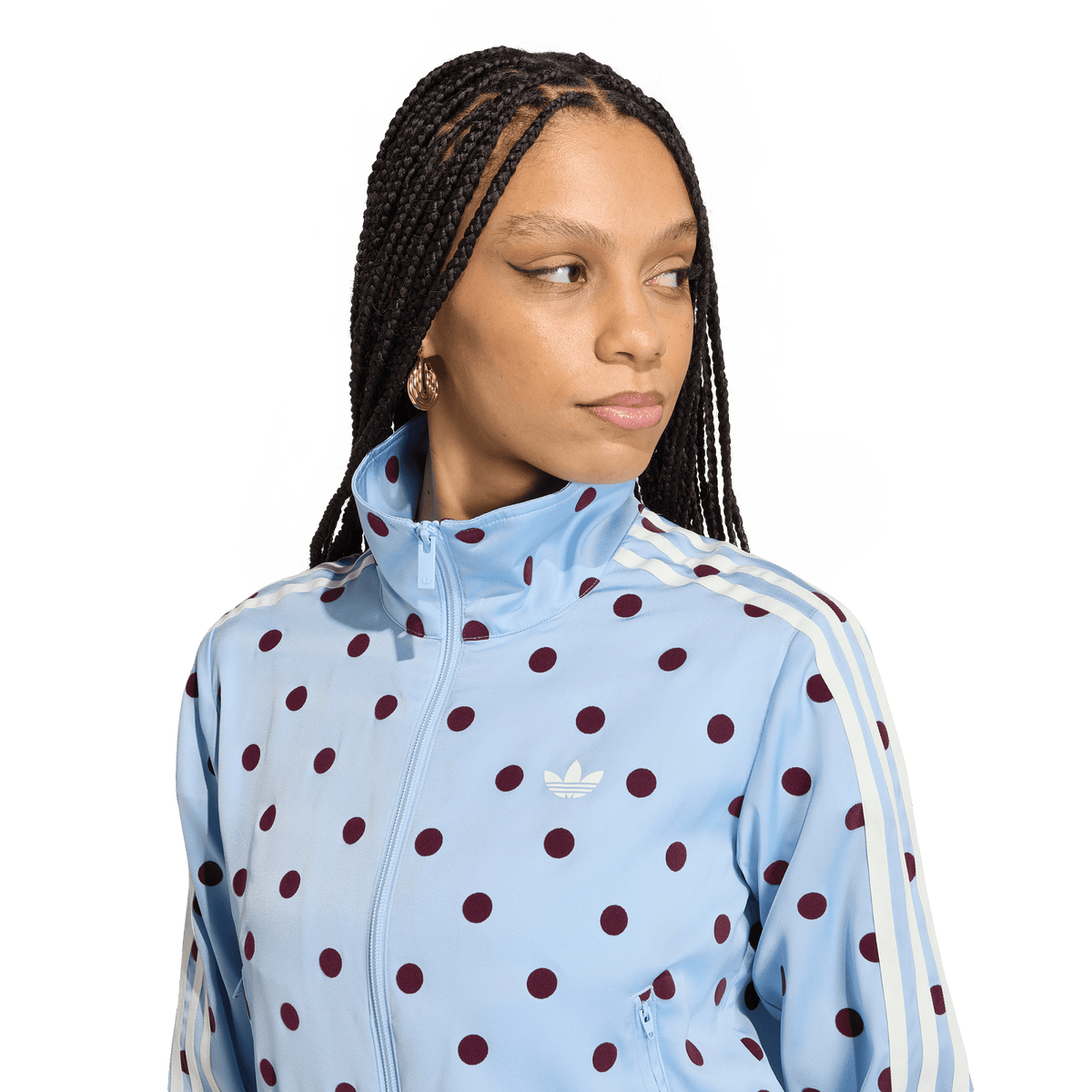 Adidas Satin Polka Dots TT Track Top Clear Sky – KV1167-XS – product view 3