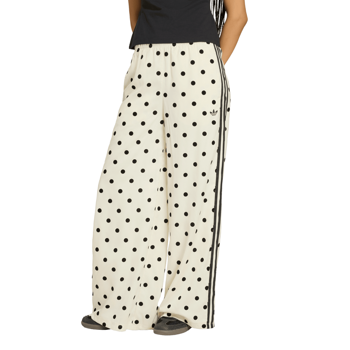 Adidas Satin Polka Dots Wide Leg Pants Off White – KV1168-XS – product view 4
