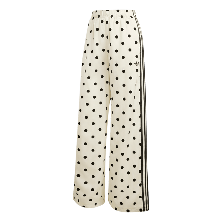 Adidas Satin Polka Dots Wide Leg Pants Off White