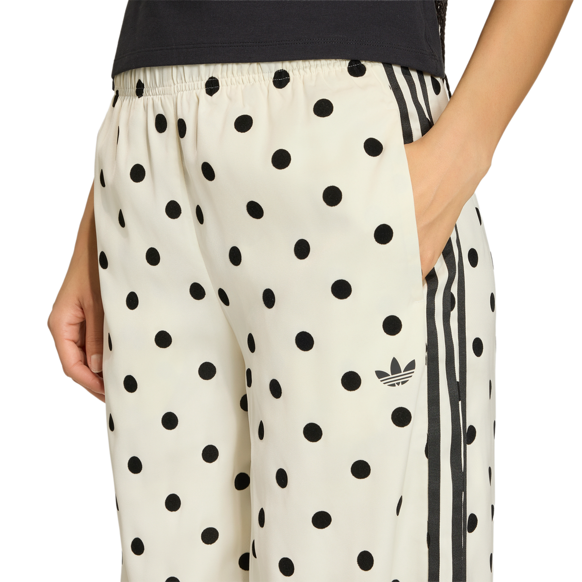 Adidas Satin Polka Dots Wide Leg Pants Off White – KV1168-XS – product view 3