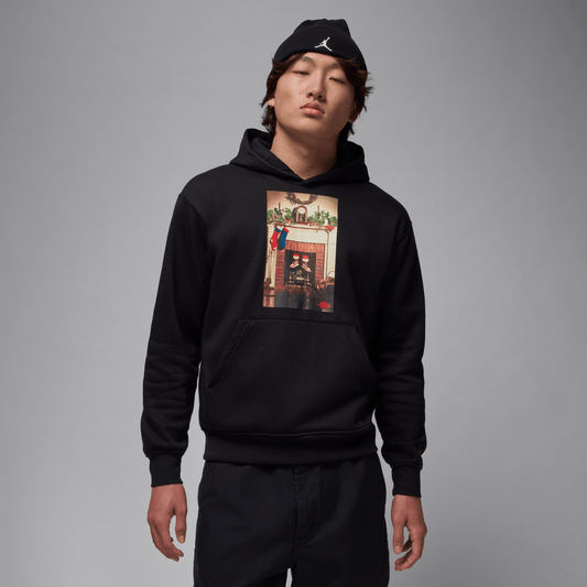 Air Jordan Jumpman Chimney Fleece Pullover Hoodie 'Black/Gym Red' – HQ5654-010-XS – product image