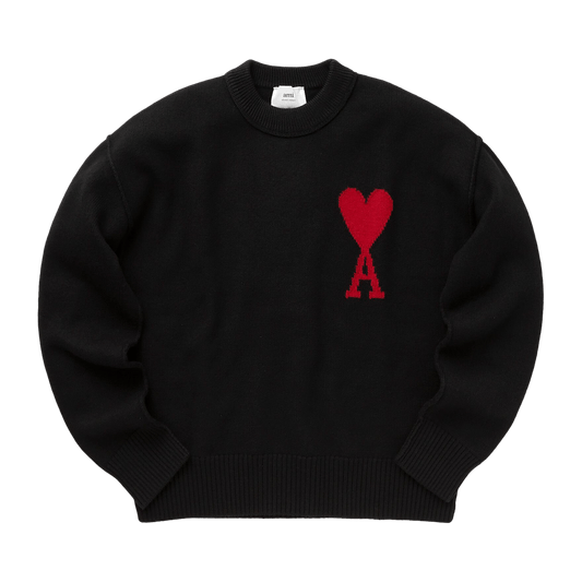 Ami Sweater 'Black/Red' – BFUKS006.018.009-S – product image