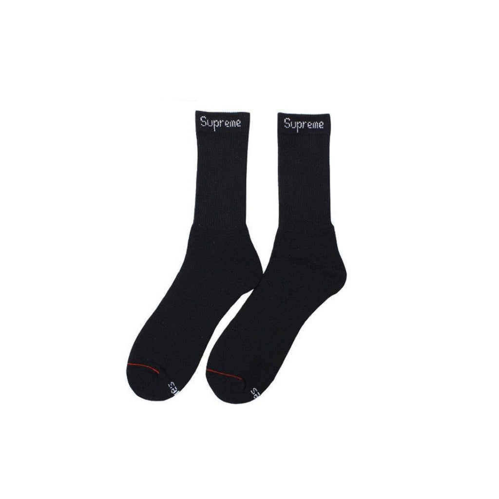 Supreme x Hanes Crew Socks – Black 4 Pack