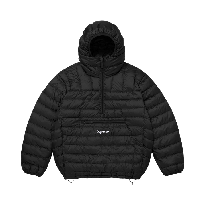 Supreme Micro Down Half Zip Hooded Pullover 'Black'