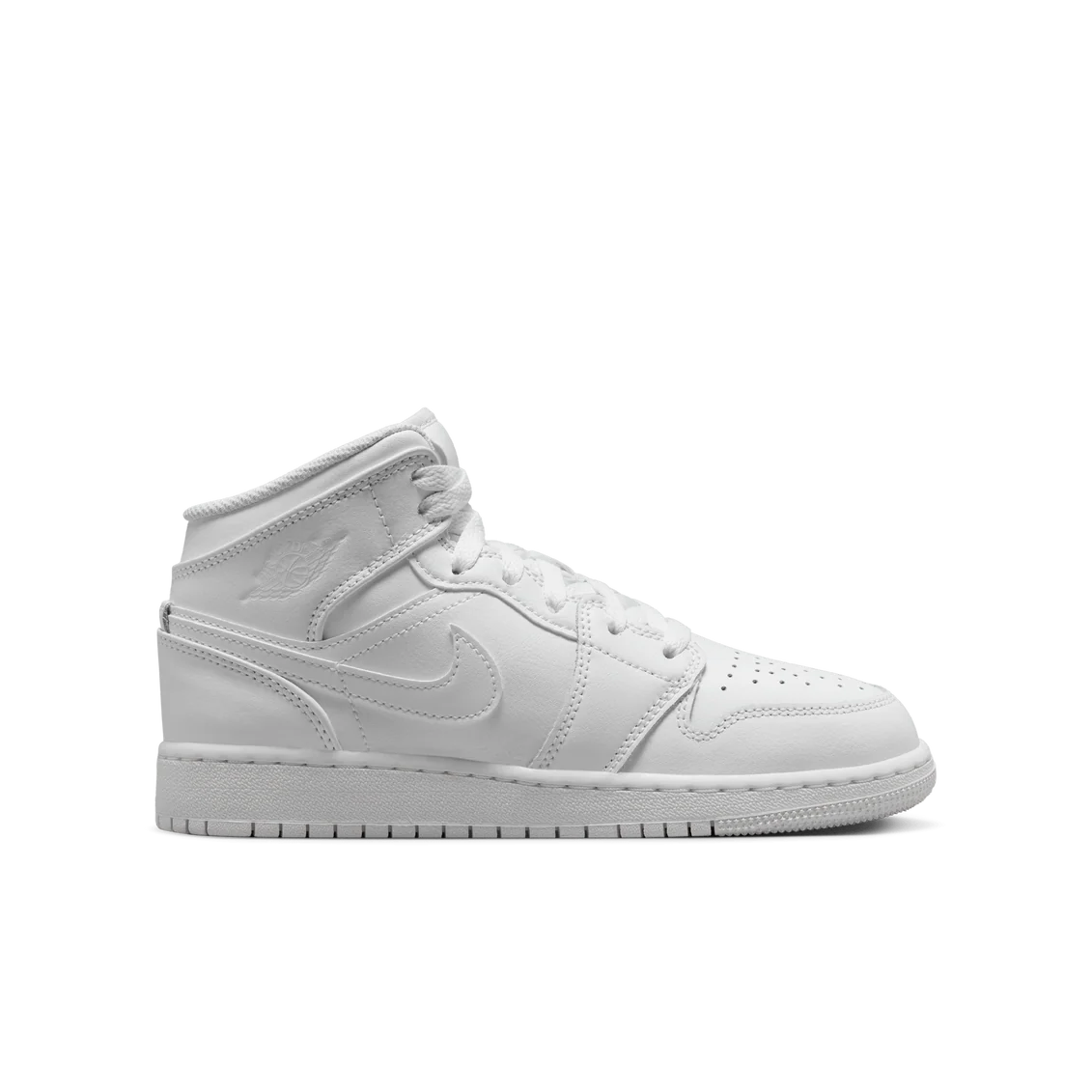 Air Jordan 1 Mid Triple White (2023) – Kids’ Sneakers (GS)