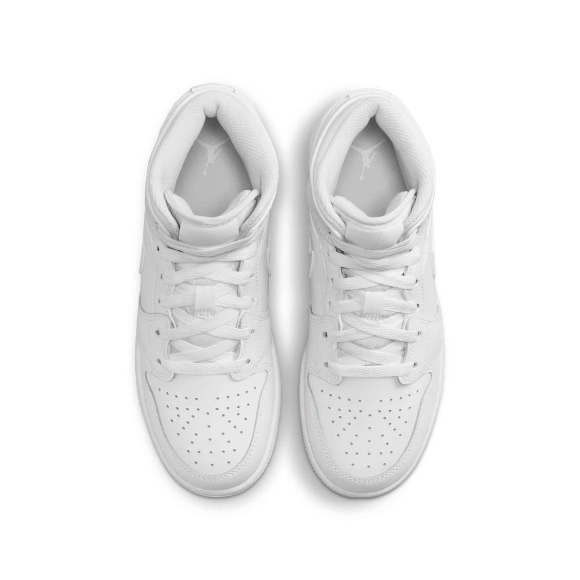 Air Jordan 1 Mid Triple White (2023) – Kids’ Sneakers (GS)