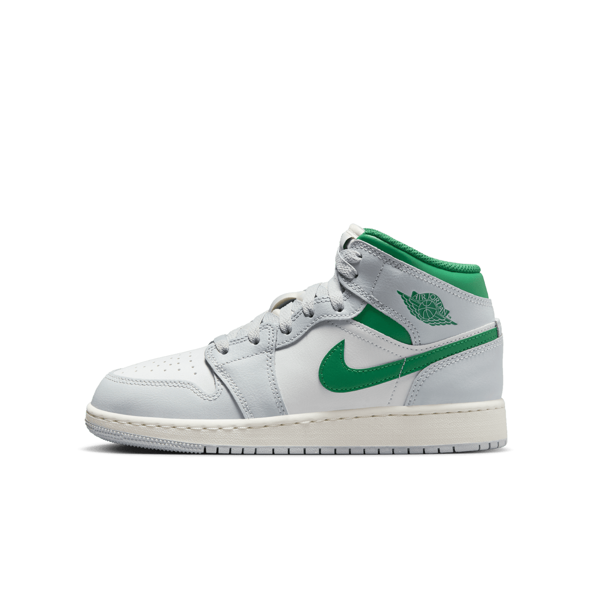 Jordan 1 Mid White Pure Platinum Pine Green (GS) – DQ8423-142-38 – product view 5