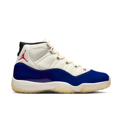 Air Jordan 11 Retro Rare Air IH0296-400 in Deep Royal Blue, Fire Red and Sail