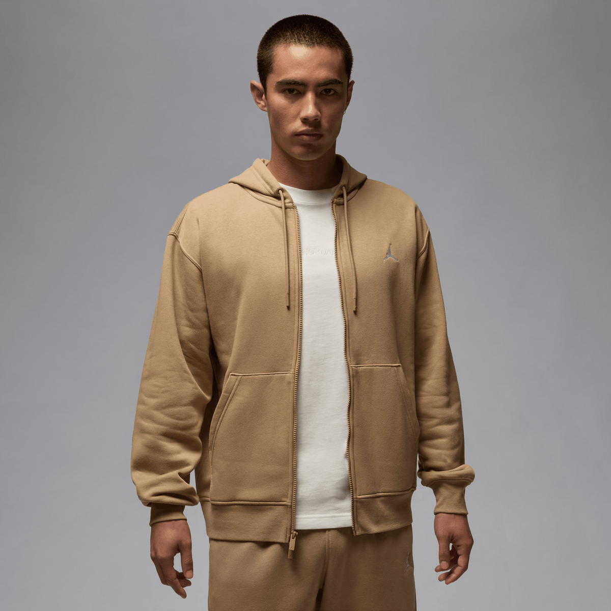 Jordan Brooklyn Fleece Men's Full-zip Hoodie Desert Camo/White – FV7289-257-XXL – product image
