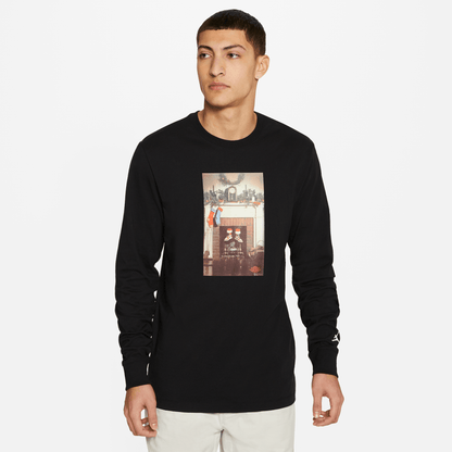 Jordan Jumpman Chimney Men's Long-Sleeve T-Shirt Black/White – CV1745-010-XS – product image
