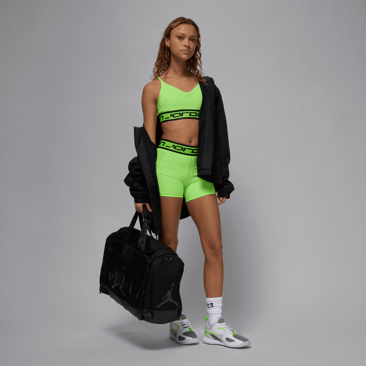 Jordan Sport Indy Women's Light Support Sports Bra Electric Green/Black/Electric Green – FV6498-358-XS – product view 5