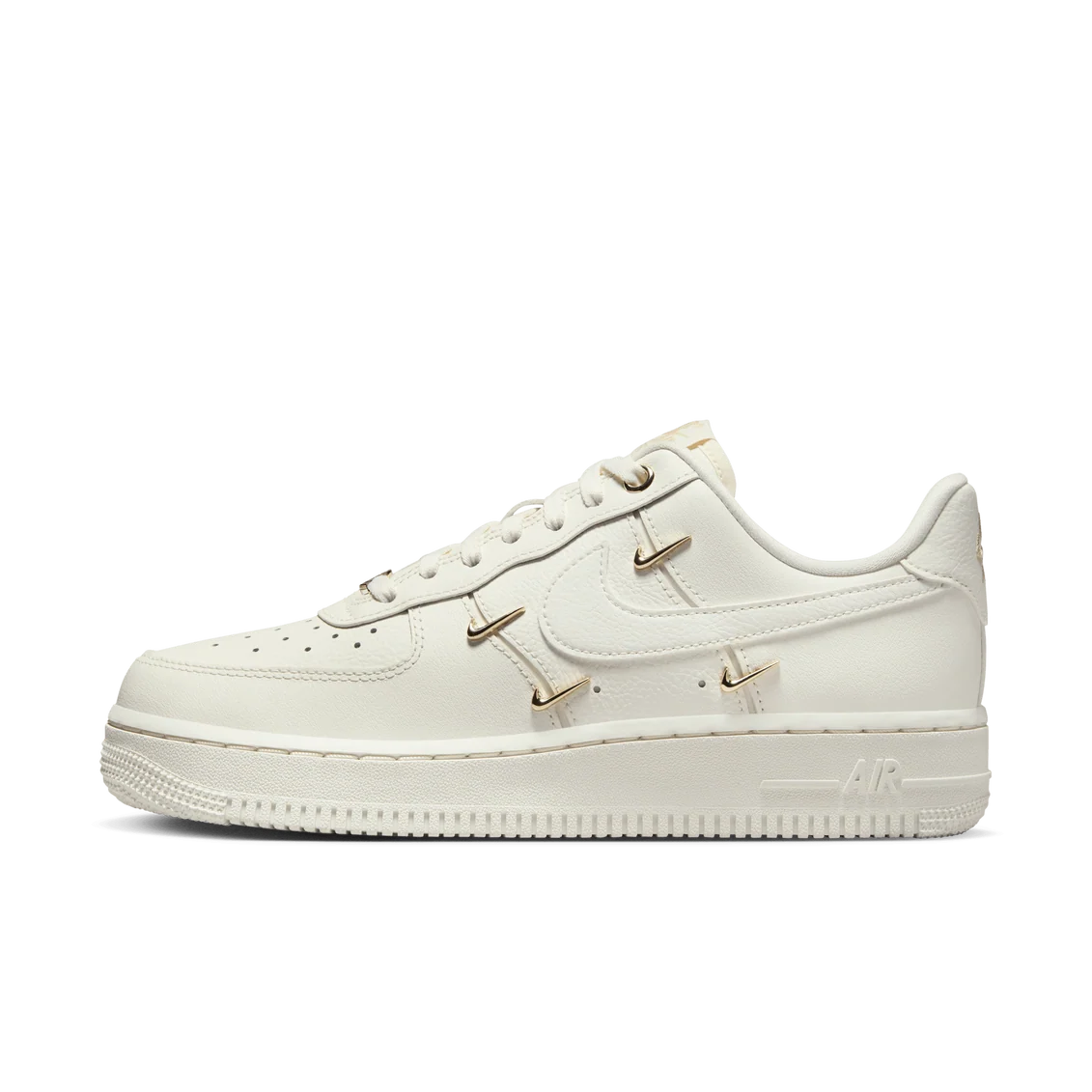 Nike Air Force 1 ’07 LX CN Sail Gold Mini Swooshes – Women’s Sneakers