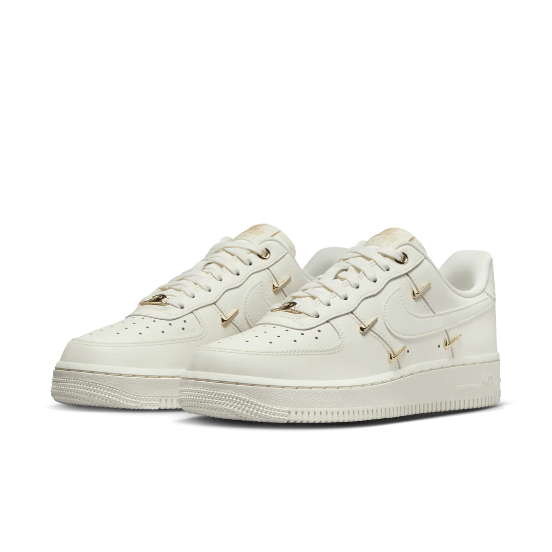 Nike Air Force 1 ’07 LX CN Sail Gold Mini Swooshes – Women’s Sneakers