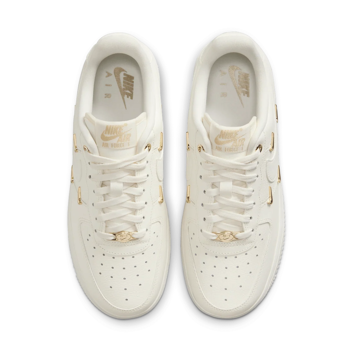 Nike Air Force 1 ’07 LX CN Sail Gold Mini Swooshes – Women’s Sneakers