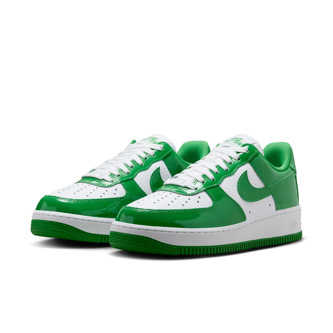 Nike Air Force 1 Low '07 Kelly Green Patent Women's patent leather detail