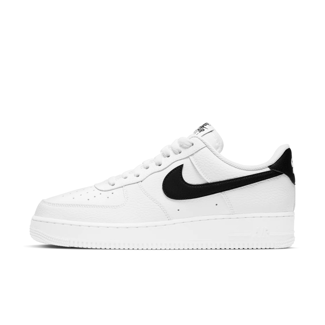 Nike Air Force 1 Low '07 White Black Pebbled Leather