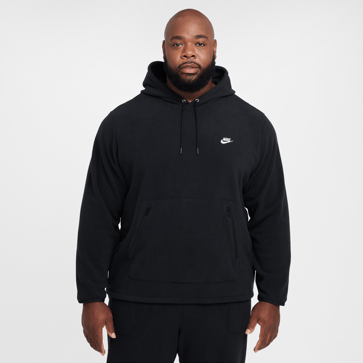 Nike Club Men's Winterized Pullover Hoodie Black/White – FZ0660-010-S – product view 2