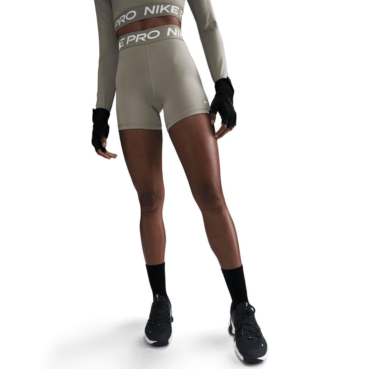 Nike Pro 365 Women's Shorts Light Army/White – CZ9831-320-L – product view 3