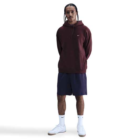 Nike Solo Swoosh Men's Pullover Hoodie Burgundy Crush/Burgundy Crush/White – HV1082-652-S – product image