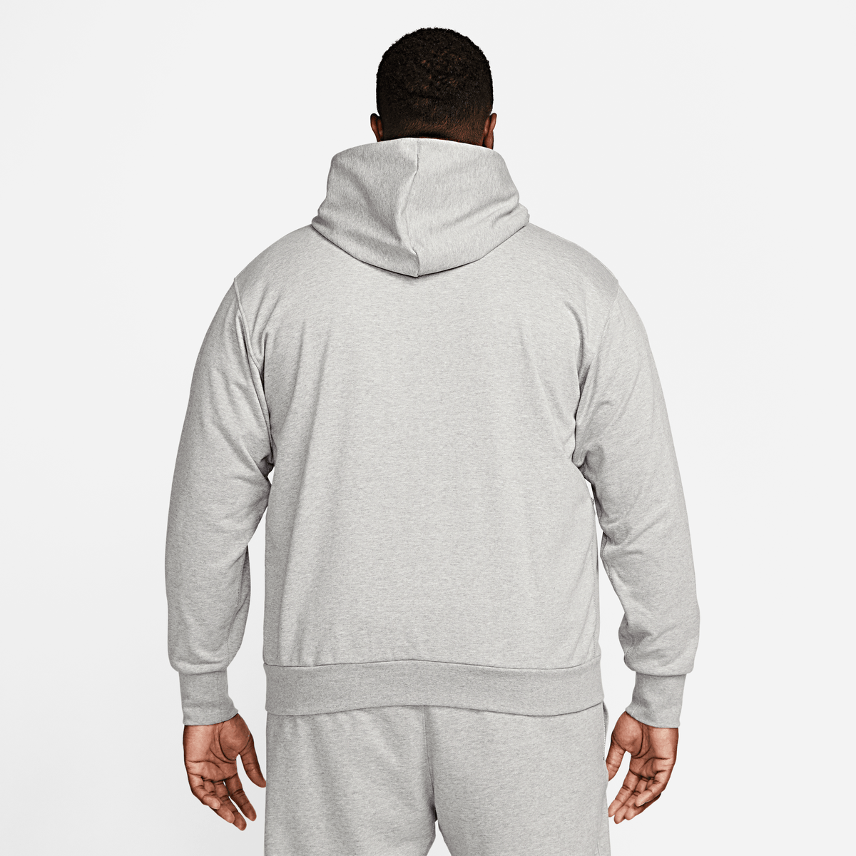 Nike Standard Issue Men's Dri-FIT Full-Zip Basketball Hoodie Dark Grey Heather/Pale Ivory – DQ5816-063-S – product view 4