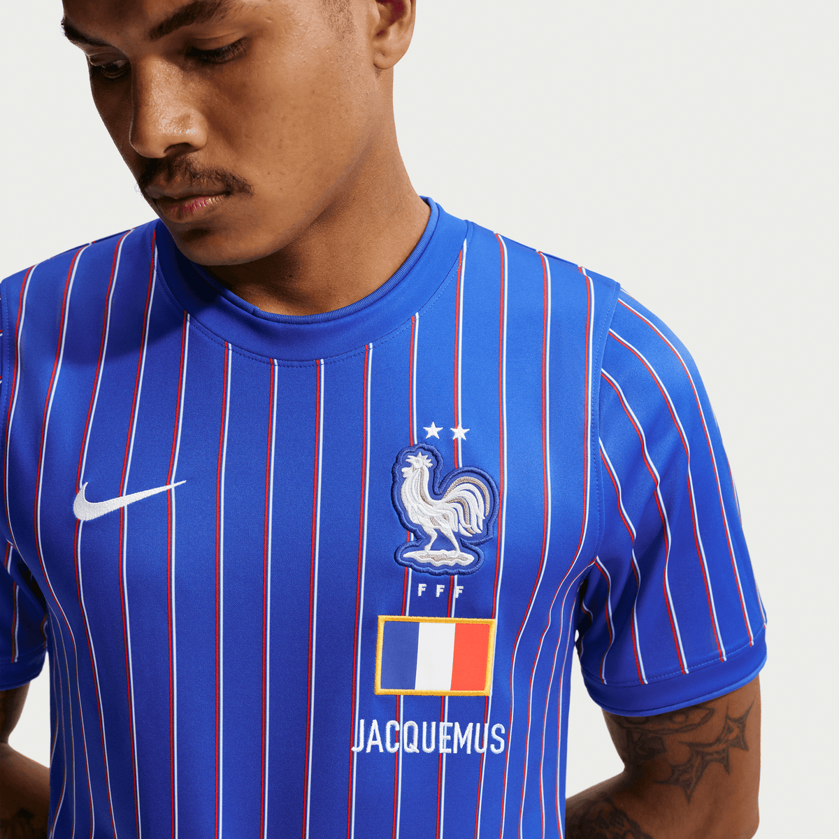 Nike x Jacquemus x France Pre Match Jersey Blue Stripe – IH1674-480-L – product view 5