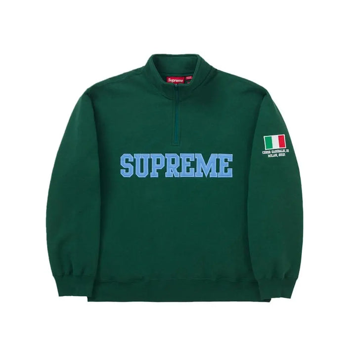 Supreme Milan Shop Flag Half Zip Pullover – Green