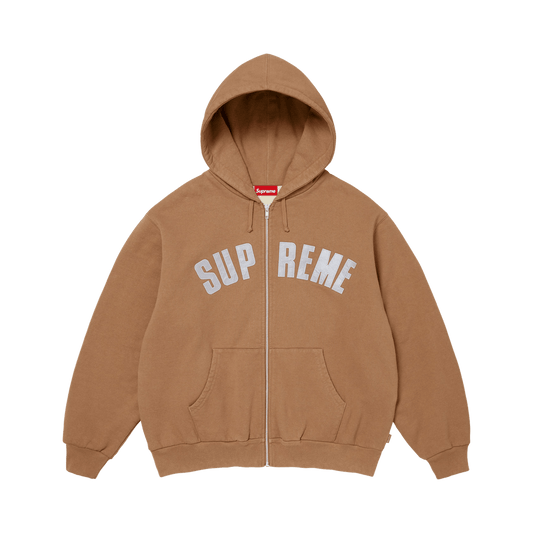 Supreme Arc Thermal Lined Zip Up Hooded Sweatshirt 'Light Brown' – FW26SW25-LIGHT-BROWN-S – product image