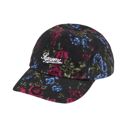 Supreme Floral Flannel 6-Panel Cap – Black