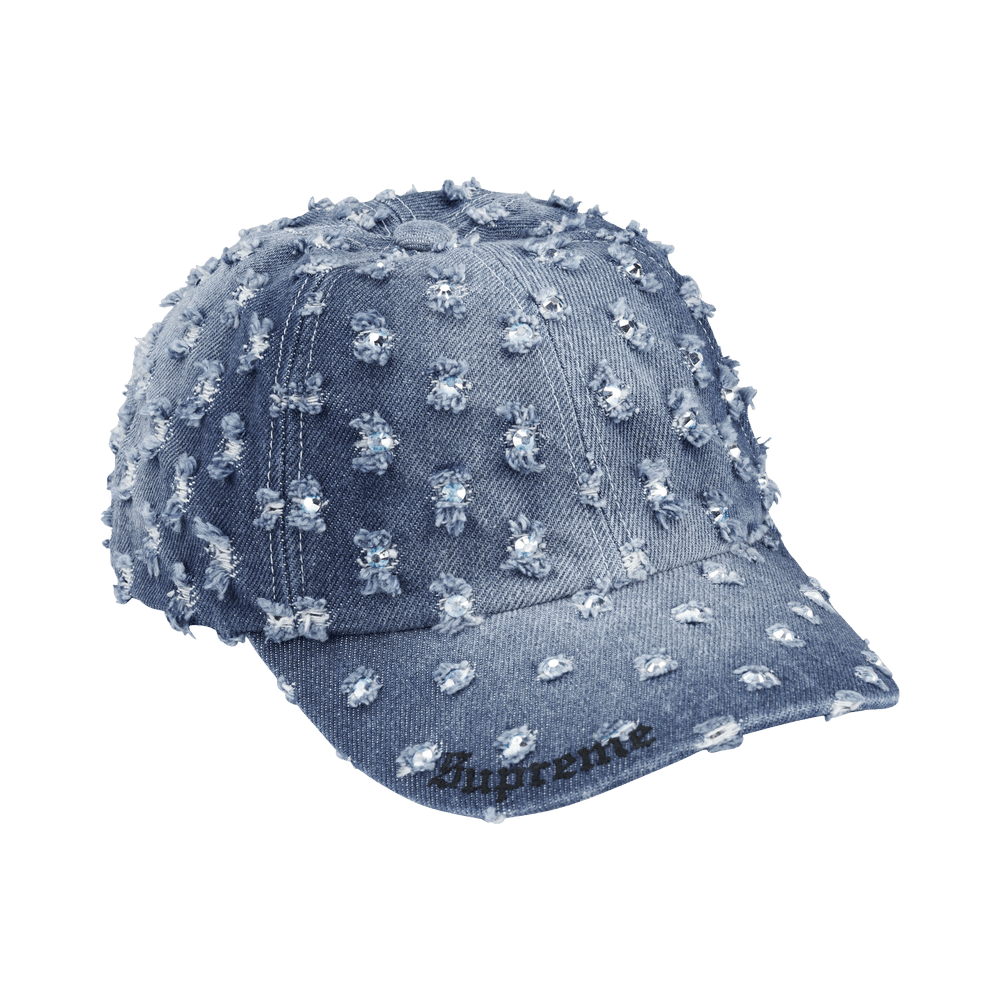 Supreme Hole Punch Rhinestone Denim 6-Panel 'Washed Indigo' – FW26H32-WASHED-INDIGO-ONE-SIZE – product image